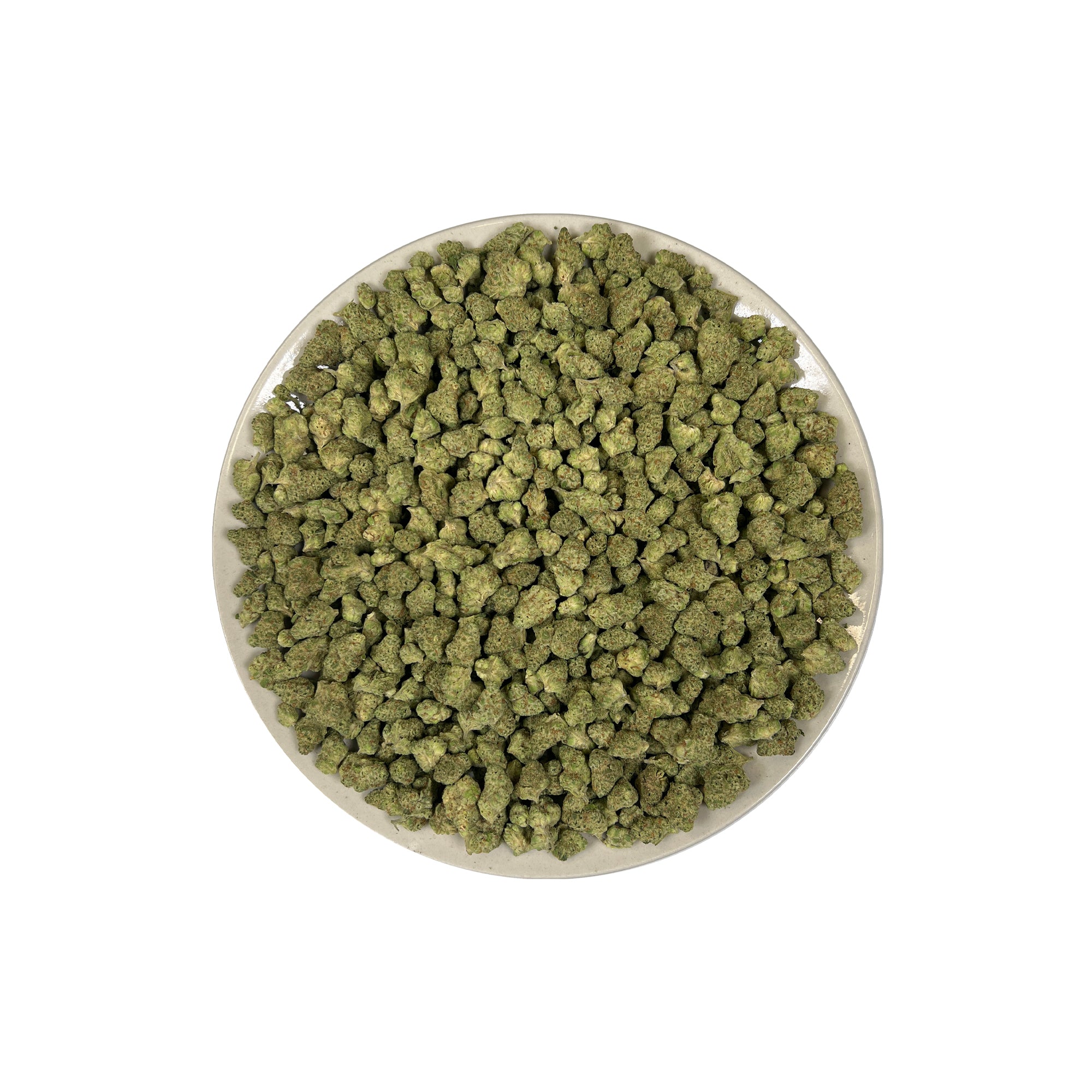 PUFFY Papaya Bomb (smalls) is a balanced hybrid THCa strain, born from the unique pairing of Papaya and THC Bomb. The aroma is a vibrant blend of ripe papaya, sweet grape, and juicy apricot, creating a lush, tropical-fruit-forward scent with a soft candy-like undertone. Visually, buds are dense and frosty, featuring spring green and purple hues with bright orange pistils and a thick coating of sparkling trichomes. Consumers often report feeling euphoric, creatively inspired, joyful, and uplifted, making it 