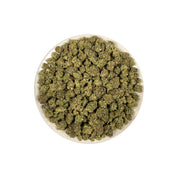 PUFFY Peanut Butter Breath is a balanced hybrid THCa strain bred through the genetic fusion of Do-Si-Dos and Mendo Breath. The aroma is rich and complex, blending smoky undertones with warm cedar and deep earthy notes. Visually, dense deep forest green buds with purple hues and fiery orange pistils are coated in sticky trichomes. Consumers often report feeling euphoric, relaxed, and calm, along with stress relief, full-body relaxation, and an increased appetite.