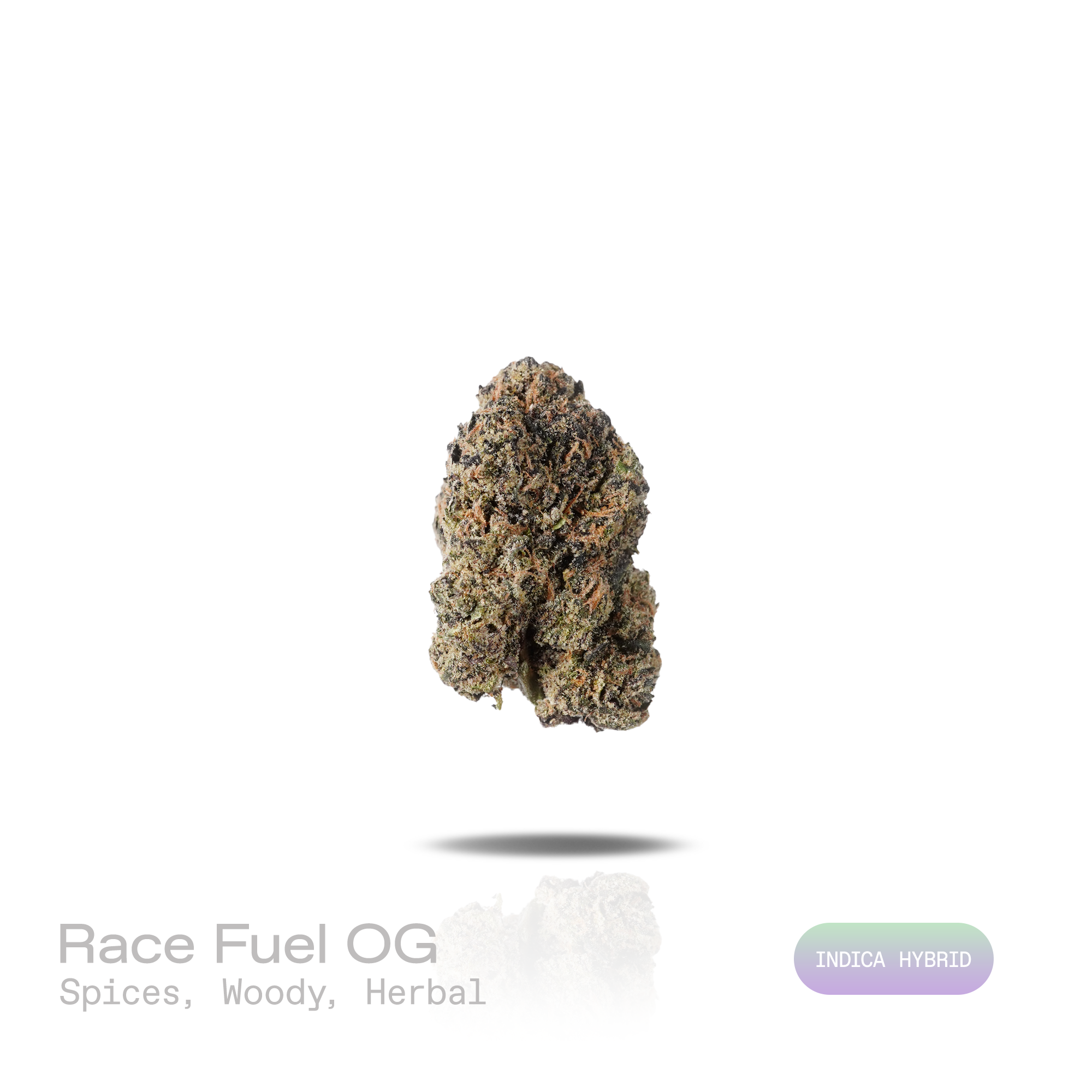 PUFFY Race Fuel OG is an indica-dominant hybrid THCa strain born from the iconic pairing of High Octane OG and Face Off OG. The aroma is a blend of warm spices and earthy woody notes, finishing with a refreshing herbal character. Visually, dense forest green buds with purple hues and fiery orange pistils are coated in sticky trichomes. Consumers often report euphoric, uplifting, and mood-enhancing effects, accompanied by a relaxed and calming experience. 
