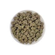 PUFFY Rainbow Candy is an indica-dominant hybrid THCa strain created by crossing ZKZ × Dosidos. Aroma is sweet and candy-like, layered with ripe berries and finished with a sharp chemical edge. Visually striking, these buds are bold in size with layered green tones, fiery pistils, and a crystal-dusted surface that catches the eye. Consumers often report a deeply soothing body calm that melts away tension while simultaneously lifting the spirit into a joyful, euphoric state.
