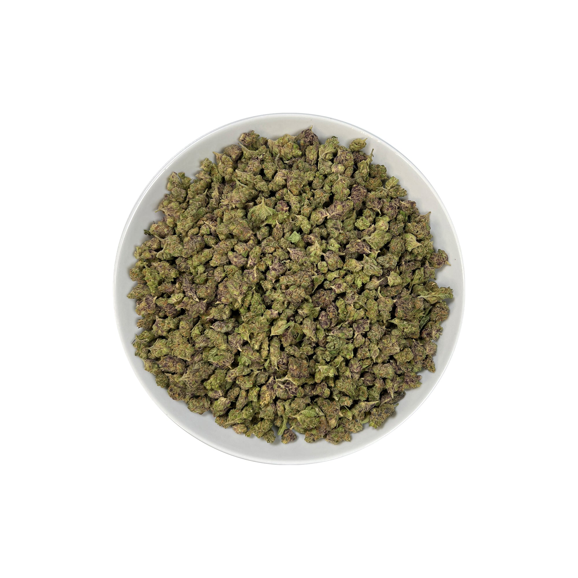 PUFFY Rocket Fuel (smalls) is an indica-dominant THCa strain, bred from a powerhouse cross of Jet Fuel OG and Face Off OG BX1. The aroma profile is distinctly earthy and gassy, with strong chemical undertones that amplify its pungency and depth. Visually, the buds are dense and compact, with a rich forest green base accented by subtle purple hues, vibrant orange pistils, and a thick layer of sparkling white crystalline trichomes. Consumers frequently describe experiencing a euphoric boost, uplifting energy,