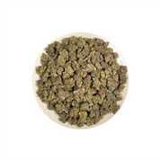 PUFFY Sangria is a balanced hybrid THCa strain formed through the strategic blending of Querkle and Vintner’s Moonshine. The aroma is a bold blend of fuel and ripe fruit, layered with a sweet, juicy finish of berries. Visually, dense forest green buds with purple hues and fiery orange pistils are coated in sticky trichomes. Consumers often report feeling euphoric and uplifted, accompanied by a calming sense of relaxation. 