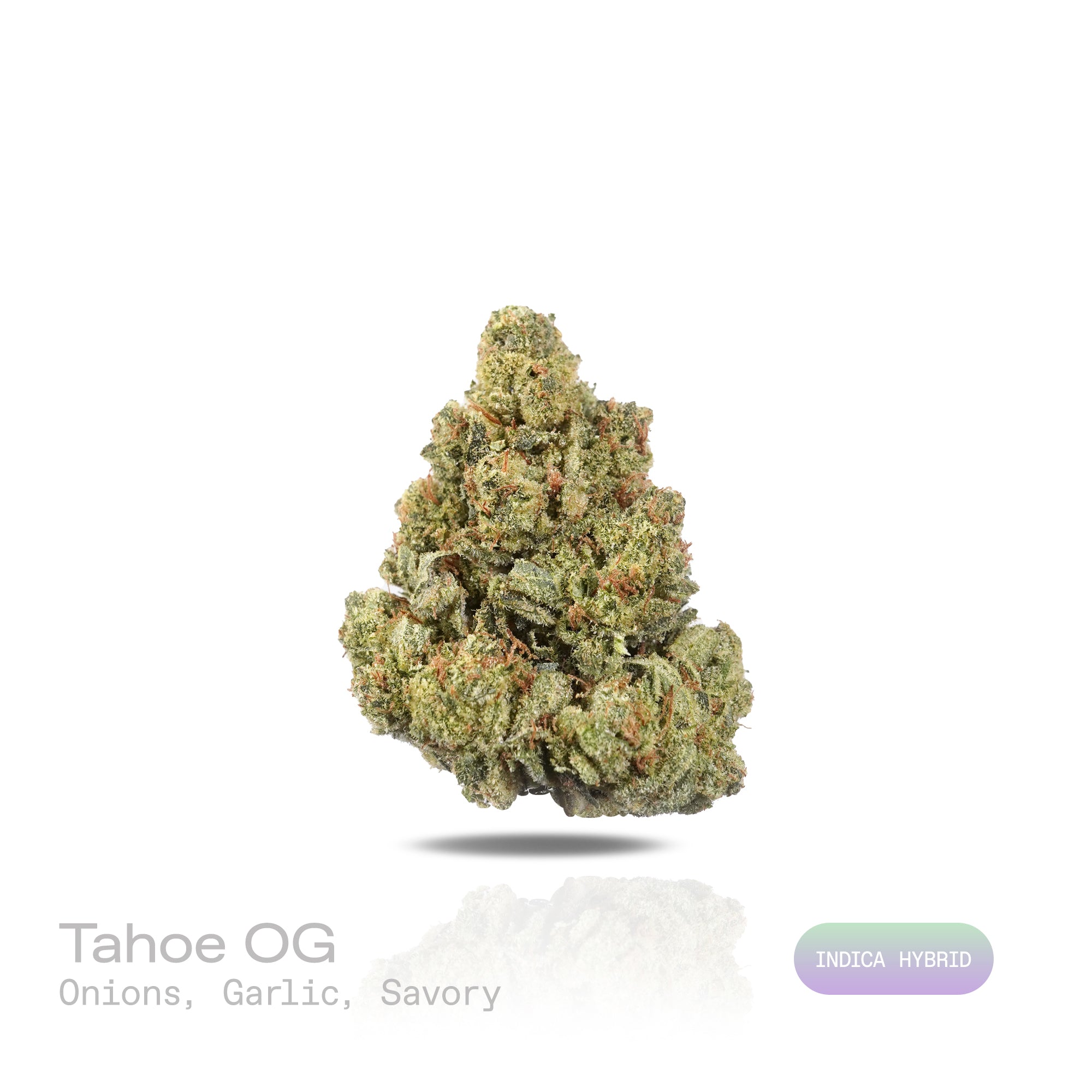 PUFFY Tahoe OG is an indica-dominant hybrid THCa strain, created from the potent pairing of SFV OG Kush and OG Kush. The aroma is a robust blend of pungent onions, sharp garlic, and earthy savory. Visually, dense green buds with hints of purple, bright orange pistils, and a thick coating of sparkling trichomes. Consumers often report euphoric, relaxed, and appetite‑boosting effects, accompanied by a calming body sensation that helps ease tension and promote overall relaxation.