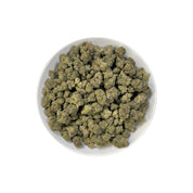 PUFFY Vanilla Waferz is a balanced hybrid THCa strain, created from the fusion of Wedding Cake and Sundae Driver. The aroma offers a warm blend of sweet vanilla and rich butter, rounded out by a soft, doughy scent reminiscent of fresh baked goods. Visually, the buds are dense with vibrant green hues, accented by bright orange pistils and a sparkling layer of white crystalline trichomes. Consumers often report a gradual onset that begins with uplifting euphoria and mental calm, followed by soothing body rela