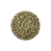 PUFFY Wedding Cake is an indica-dominant hybrid THCa strain created by crossing Triangle Cherry Pie and Girl Scout Cookies (GSC). The aroma is a captivating blend of gassy undertones, sweet fruity notes, and a smooth hint of vanilla. Visually, the buds are dense and vibrant, with forest green and purple hues coated in frosty trichomes and bright orange pistils. Consumers often report a euphoric, uplifted mood paired with a relaxing body high, along with a creative and social spark in lighter use.