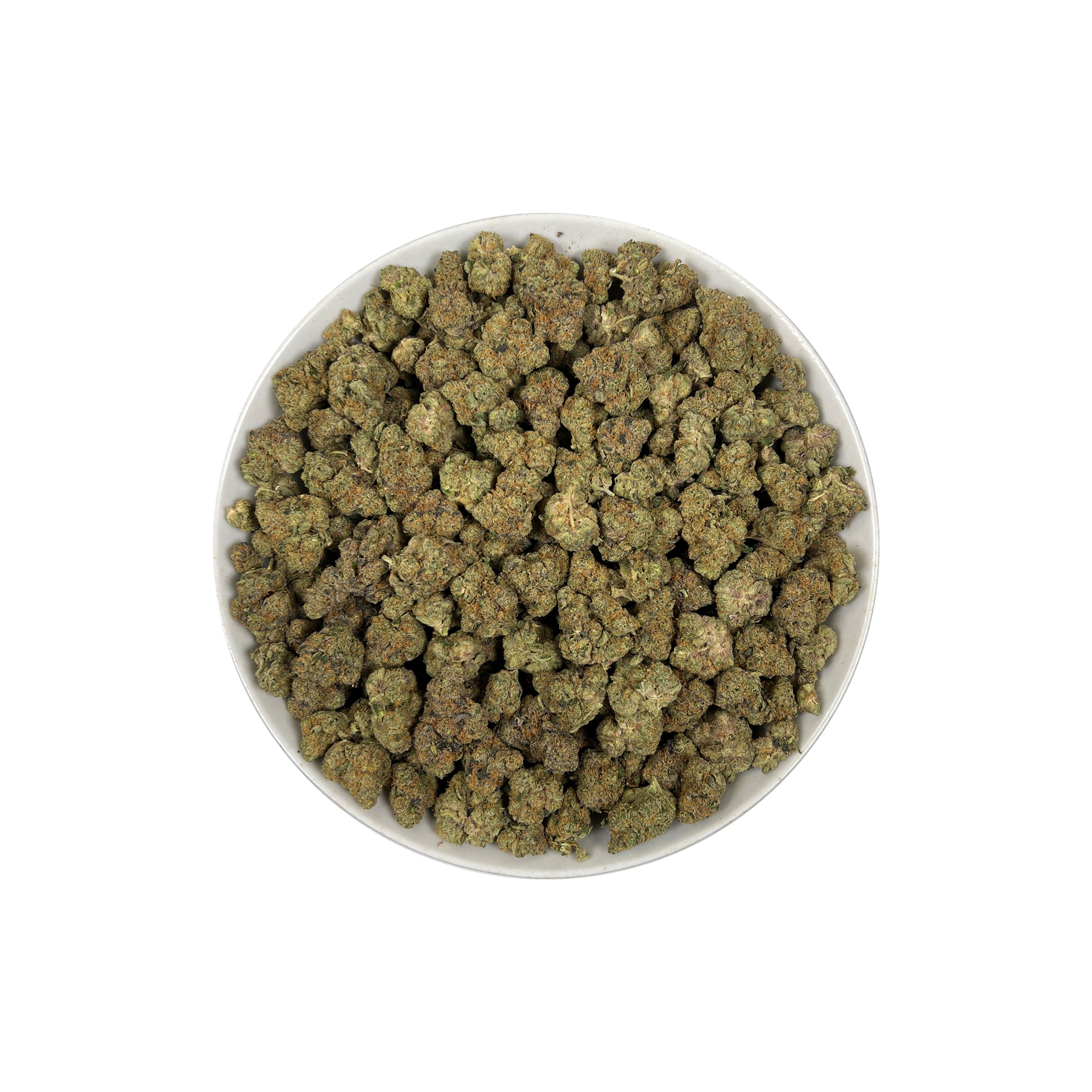 PUFFY Wedding Cake is an indica-dominant hybrid THCa strain created by crossing Triangle Cherry Pie and Girl Scout Cookies (GSC). The aroma is a bold and intriguing blend of gassy fuel notes, refreshing mint, and a distinctive skunky undertone. Visually, the buds are dense and vibrant, with forest green and purple hues coated in frosty trichomes and bright orange pistils. Consumers often report a euphoric, uplifted mood paired with a relaxing body high, along with a creative and social spark in lighter use.