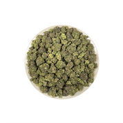 PUFFY Wedding Cake is an indica-dominant hybrid THCa strain created by crossing Triangle Cherry Pie and Girl Scout Cookies (GSC). The aroma blends rich creamy sweetness with vibrant fruity notes and a warm, freshly baked doughy finish. Visually, the buds are dense and vibrant, with forest green and purple hues coated in frosty trichomes and bright orange pistils. Consumers often report a euphoric, uplifted mood paired with a relaxing body high, along with a creative and social spark in lighter use. 