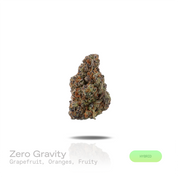 PUFFY Zero Gravity is a balanced hybrid THCa strain born from the legendary pairing of Holy Grail Kush and Smurfzilla. The aroma is bursting with bright grapefruit and juicy orange notes, delivering a refreshing and distinctly fruity experience. Visually, dense deep forest green buds with purple hues and fiery orange pistils are coated in sticky trichomes. Consumers often report feeling euphoric, creative, and energetic while maintaining a calm and balanced state of mind. 
