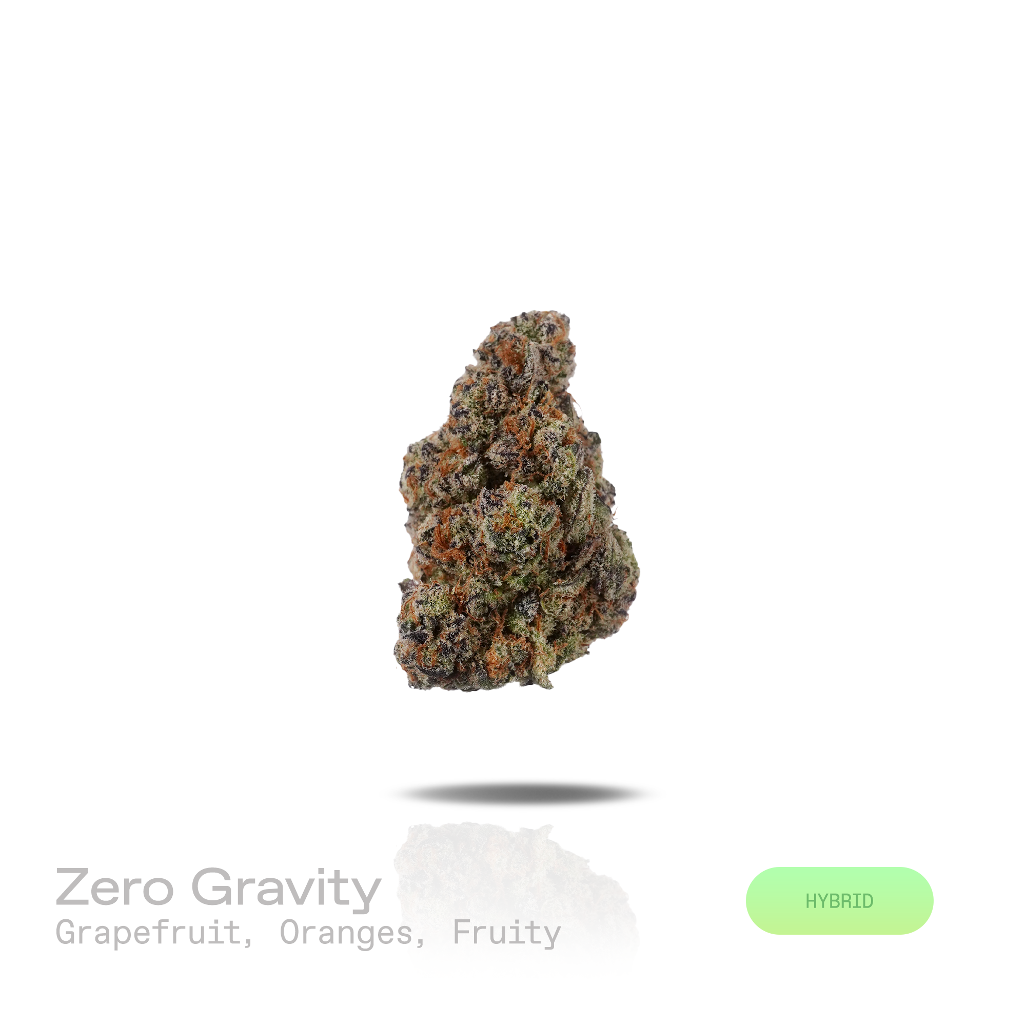 PUFFY Zero Gravity is a balanced hybrid THCa strain born from the legendary pairing of Holy Grail Kush and Smurfzilla. The aroma is bursting with bright grapefruit and juicy orange notes, delivering a refreshing and distinctly fruity experience. Visually, dense deep forest green buds with purple hues and fiery orange pistils are coated in sticky trichomes. Consumers often report feeling euphoric, creative, and energetic while maintaining a calm and balanced state of mind. 