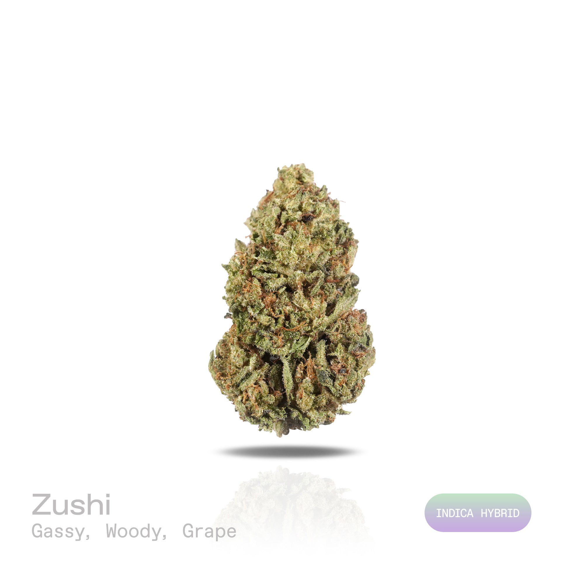 PUFFY Zushi is an indica-dominant hybrid THCa strain, crafted from the distinctive pairing of Original Z and Kush Mints. The aroma is a bold and intriguing blend of gassy pungency, rich woody undertones, and a sweet, ripe hint of grape that lingers on the senses. Visually, dense forest green buds with purple hues and fiery orange pistils are coated in sticky trichomes. Consumers often report a clear-headed sense of inspiration, heightened creativity, and balanced energy that leaves the mind feeling relaxed.