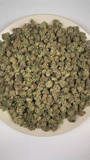 PUFFY Apple Fritter (smalls) is a balanced hybrid THCa strain, born from the flavorful cross of Sour Apple and Animal Cookies. The aroma is a vibrant blend of fruity sweetness and peppery spice, with a smooth pine finish. Visually striking, the dense buds are covered with frosty trichomes, showcasing deep green to purple hues with vibrant orange pistils. Consumers often report a blend of euphoria and relaxation, accompanied by a tingling body buzz, lighthearted giggles, and an overall uplifted mood. 