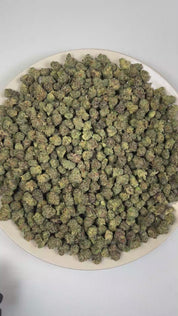 PUFFY Whoa Si Whoa (smalls) is a balanced hybrid THCa strain emerging from the distinguished pairing of  Do-Si-Dos and The White. The aroma opens with bright citrus notes layered over earthy herbal undertones and a subtle cedar finish. Visually, dense olive green buds with purple hues and fiery orange pistils are coated in sticky trichomes. Consumers often report feeling euphoric, relaxed, uplifted, calm, and creatively inspired, offering a balanced experience that promotes positivity, tranquility, and ment