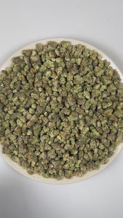 PUFFY Sunset Spice (smalls) is a balanced hybrid THCa strain believed to carry influence from Cookies, Sherbet, and Kush-style genetics without being tied to any single, defined lineage. The aroma is defined by rich herbal notes layered with warm spices and bright citrus undertones. Visually, dense forest green buds with purple hues and fiery orange pistils are coated in sticky trichomes. Consumers often report experiencing euphoria, enhanced focus, and an uplifting mental clarity, accompanied by a deeply s