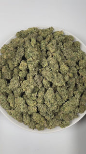 PUFFY Candy Glue is a sativa-dominant hybrid THCa strain, born from the intricate and flavorful cross of GG4, GSC, and ZKZ. The aroma bursts with a playful candy sweetness, underscored by sharp, rubbery notes and a distinct, funky undertone. Visually, the buds are tightly packed with deep forest-green shades, subtle golden highlights, vivid orange pistils, and a generous coating of sparkling trichomes. Consumers often report an uplifting, euphoric mental high paired with soothing body relaxation, with poten