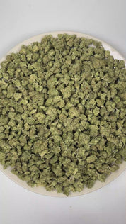 PUFFY Black Cherry (smalls) is an indica hybrid THCa strain derived from a renowned genetic cross of Ken’s OG and Granddaddy Purple. The aroma is a complex blend of herbal freshness layered with gassy, fuel-like sharpness and deep cedar undertones. Visually, dense forest green buds with purple hues and fiery orange pistils are coated in sticky trichomes. Consumers often report an uplifting euphoric experience accompanied by a deep sense of relaxation and a pleasantly positive, easygoing mood. 