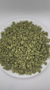 PUFFY Hash Burger (smalls) is an indica-dominant hybrid THCa strain, born from the masterful cross between Han Solo Hash Plant and Double Burger. The aroma is rich with savory garlic and pungent diesel notes, complemented by warm, spicy hints of black pepper. Visually, dense forest-green buds with purple hues and fiery orange pistils are coated in sticky trichomes. Consumers often report an experience that begins with a euphoric cerebral rush, gradually easing into deep body relaxation that delivers uplifti