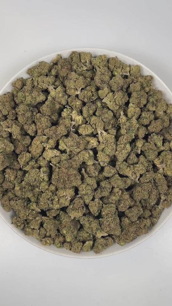 PUFFY Double Blue is an indica-dominant hybrid THCa strain, crafted from the distinctive pairing of Blue Dream and Double Gum. The aroma opens with rich, juicy berries, intertwined with a distinct gassy punch and grounded by warm, earthy woody undertones. Visually, dense forest green buds with purple hues and fiery orange pistils are coated in sticky trichomes. Consumers often report feeling euphoric and uplifted with a clear, focused mind and soothing body relaxation, easing insomnia, pain, stress, anxiety
