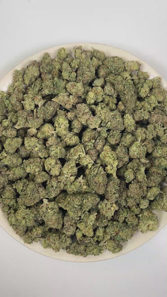 PUFFY Pink Bacio is a balanced hybrid THCa strain developed through the genetic pairing of Pink Runtz and Bacio Gelato. The aroma unfolds with a rich herbal freshness layered over soft floral notes, accented by warm, aromatic spices. Visually, dense forest green buds with purple hues and fiery orange pistils are coated in sticky trichomes. Consumers often report an uplifting euphoric and positive shift in mood that enhances creativity, encourages a calm, easygoing sense of relaxation, and delivers full-body