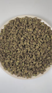 PUFFY Gelato Cream (smalls) is a balanced hybrid THCa strain bred through the premium union of Wedding Cake and Gelato 33. The aroma of this strain is a rich blend of sweet candy notes layered with creamy undertones and smooth vanilla. Visually, dense deep forest green buds with purple hues and fiery orange pistils are coated in sticky trichomes. Consumers often report feeling euphoric, energetic, uplifted, creative, joyful, and gently relaxed, creating a balanced and mood-enhancing experience that supports