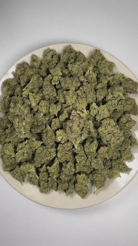 PUFFY Blue Zushi is an indica-dominant hybrid THCa strain expertly bred from the distinctive pairing of Original Z and Kush Mints. The aroma is a vibrant blend of fruity and tropical notes, complemented by a sweet, juicy finish of ripe berries. Visually, dense forest green buds with purple hues and fiery orange pistils are coated in sticky trichomes. Consumers often report a euphoric, uplifted experience with a creative boost, easygoing relaxation, and an overall calm, positive mood. 