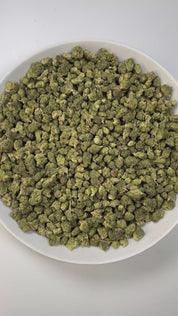 PUFFY Runtz (smalls) is a balanced hybrid THCa  strain, expertly crafted by crossing the legendary ZKZ and Gelato. The aroma presents a captivating blend of herbal, gas, and woody notes, creating a uniquely bold and earthy fragrance. Visually, dense green and purple buds with orange pistils are coated in sparkling, frosty trichomes. Consumers often report a balanced high that combines uplifting mental euphoria with gentle physical relaxation, promoting creativity and sociability.
