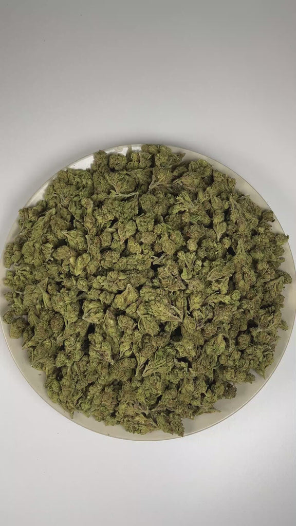 PUFFY Lemon Cherry Gelato (smalls) is an indica-dominant  hybrid THCa strain, expertly crafted from a potent cross between Sunset Sherbet and Girl Scout Cookies. The aroma is a bright blend of citrus and sweet cherries, layered with a bold, gassy finish. Visually, buds are dense and frosty, featuring forest green and purple hues with bright orange pistils and a thick coating of sparkling trichomes. Consumers often report an initial wave of uplifted, happy euphoria, followed by a soothing body relaxation acc